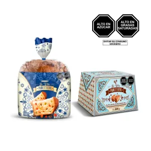 Pack Paneton Tradicional La Vita Panettiere X 800 Gr + Paneton Con Chispas De Chocolate La Vita Panettiere Blanco X 500 Gr