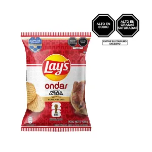 Papas Fritas Lay's Ondas Pollo a la Brasa x 130 g