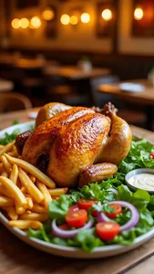 POLLO ENTERO MAS PAPAS Y ENSALADA
