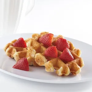 Waffles con fresas