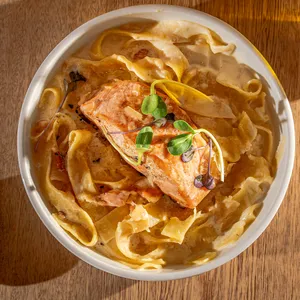 Alfredo con Salmón