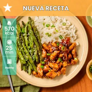 Kit: Pollo teriyaki dulce con ajonjolí, habichuelas y arroz jazmín-149