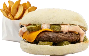 Burger Dill Cheese L Cmb