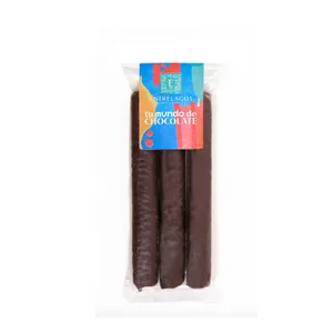 788- Cuchuflí relleno de manjar bañado en chocolate bitter 57 gr.