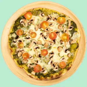 Pizza Setas y Pesto