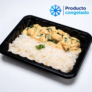 PLATO CONGELADO - POLLO AL CURRY CON ESPINACA Y ARROZ