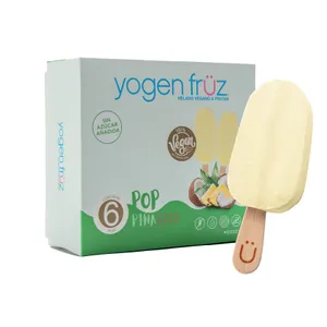 Caja de paletas pop piña coco vegano 6 unid.