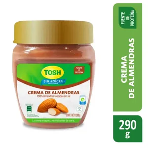 Crema de almendras tosh sin azucar x 280 grs