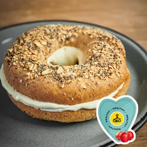 Bagel con queso crema