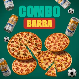 2 Pizzas Grandes + 2 Pizzas Medianas + 2 Six Pack (12 cervezas)