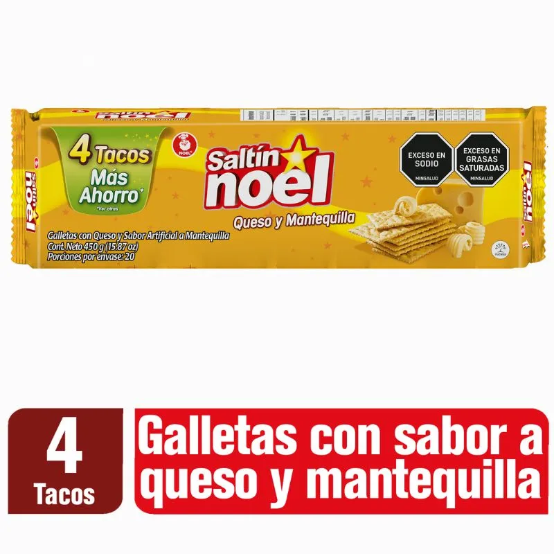 GALLETAS SALTIN NOEL QUESO Y MANTEQUILLA X 4 TACOS MAS AHORRO GALLETAS SALTIN NOEL QUESO Y MANTEQUILLA X 4 TACOS MAS AHORRO