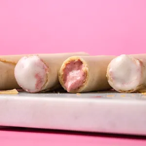 Barquillos Medios de Frambuesa Caja de 12u