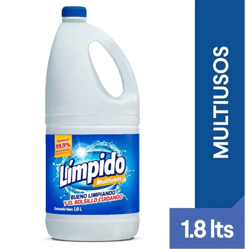 Blanqueador limpido multiusos regular x 1,8 l