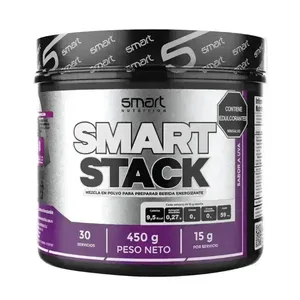 BEBIDA ENERGIZANTE POLVO SMART STACK UVA SMART NUTRITION  450GR POLVO