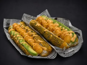 sushipleto de camarones apanados