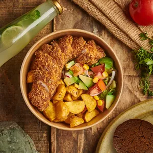 Combo cordon bleu con bebida y galleta