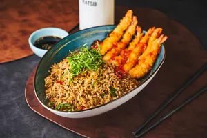 Ebi Furai + Arroz Nikkei