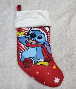 Bota Navideña de Terciopelo - Stitch