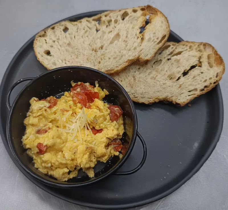 Causeo de huevos revueltos