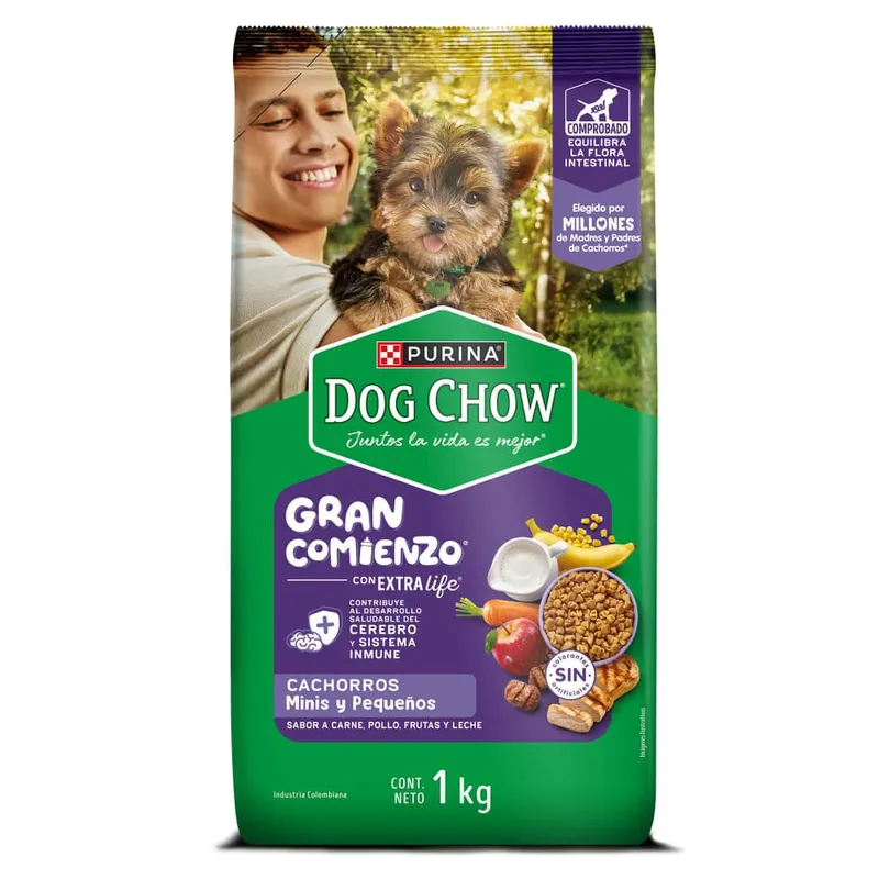 CONCENTRADO DOG CHOW CACHORROS MINIS PEQUEÑOS X 1 KG CONCENTRADO DOG CHOW CACHORROS MINIS PEQUEÑOS X 1 KG