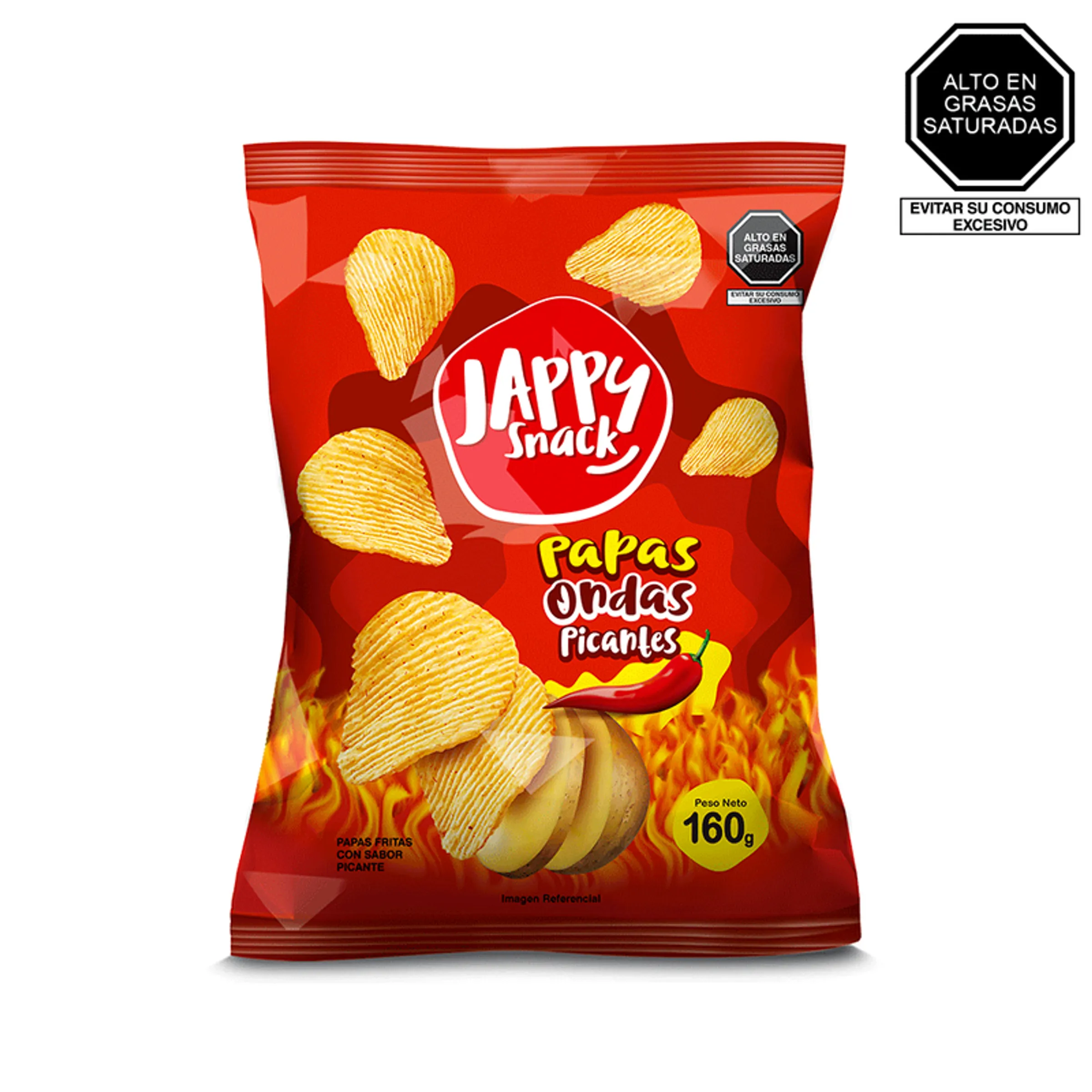 Papas Jappy Snack Ondas Picantes 160 gr - Tambo | Cada vez más cerca