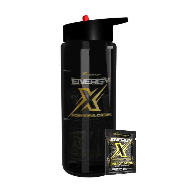 BEBIDA ENERGIZANTE ENERGY X POWERFUL DRINK X 112.5 GRS 25 SOBRES+TERMO