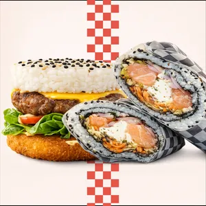 Sushi Burger + Burrito Rice