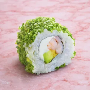 camaron,queso,palta en ciboulette