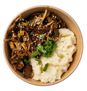 Seitan mongoliano con puré