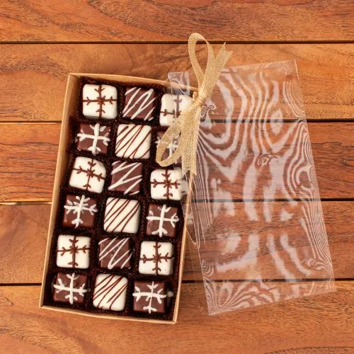 Bombones de brownie navideños