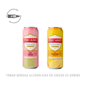 Pack (RTD Piscano Pink Lemonade Lata x 500 ml + RTD Piscano Maracumango Lata x 500 ml)