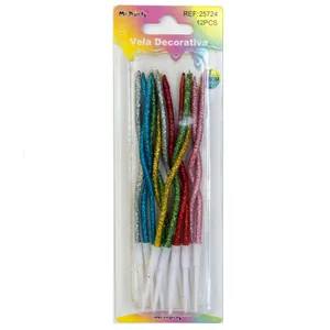 Velas Glitter Espiral