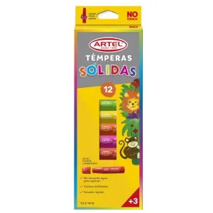 Témpera Sólida 12 colores Artel