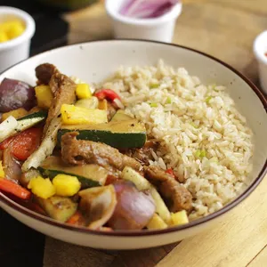 Vegetales y seitan Kung Pao