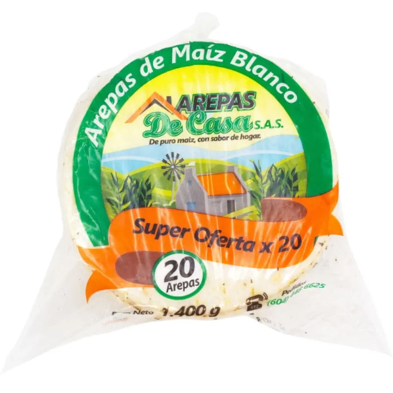 Arepas de maiz arepas de casa super oferta x 20 unds Arepas de maiz arepas de casa super oferta x 20 unds