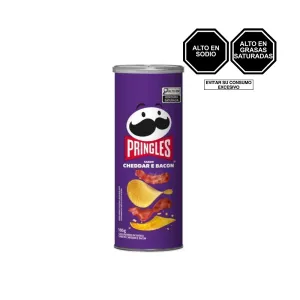 Papas Pringles Cheddar & Bacon X 105 Gr