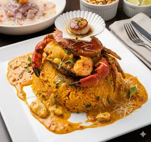 Volcán de mariscos (c/ mixtura de mariscos)