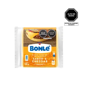 Queso Bonlé Cheddar Fundido 8 Tajadas 136 g