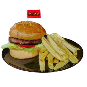 Pan con hamburguesa + gaseosa GRATIS