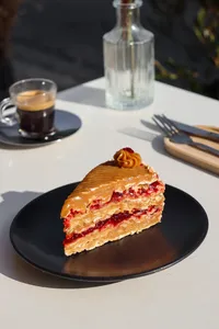 Mil hoja manjar frambuesa