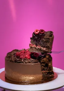 Trozo torta de chocolate