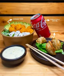 GOHAN TORI FURAI+BEBIDA MINI +3GIOZAS