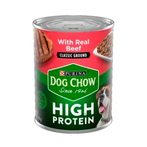 Comida De Perro Dog Chow Beef Classic Ground Lata X 368 Gr
