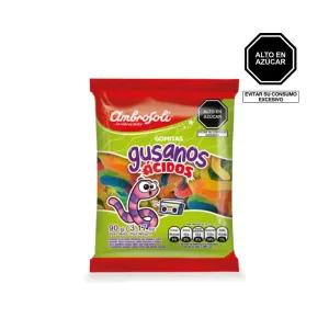Gomitas Gusanos Ácidos Ambrosoli x 90 g