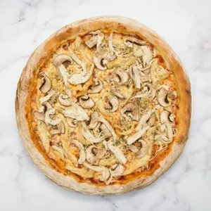 Pizza: Pollo y Champiñones
