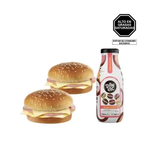 Pack (2 Mixto Completo + 1  Cafe Con Leche Entera Danlac Capuccino Bot 250 Ml)