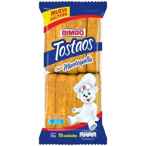 TOSTADAS BIMBO MANTEQUILLA X 150G 10 UNDS