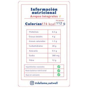 Arepas integrales con chía y salvado