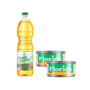 Pack (1 Aceite De Oliva Corazon Del Fundo Extra Virgen Vidrio X 200 Ml + 2 Conserva Filete De Atún En Aceite Vegetal Florida x 140 G)