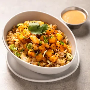 Arroz frito camarón